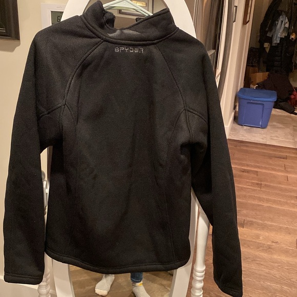 Spyder black fleece zip-up jacket. Women size S. - Picture 3 of 3